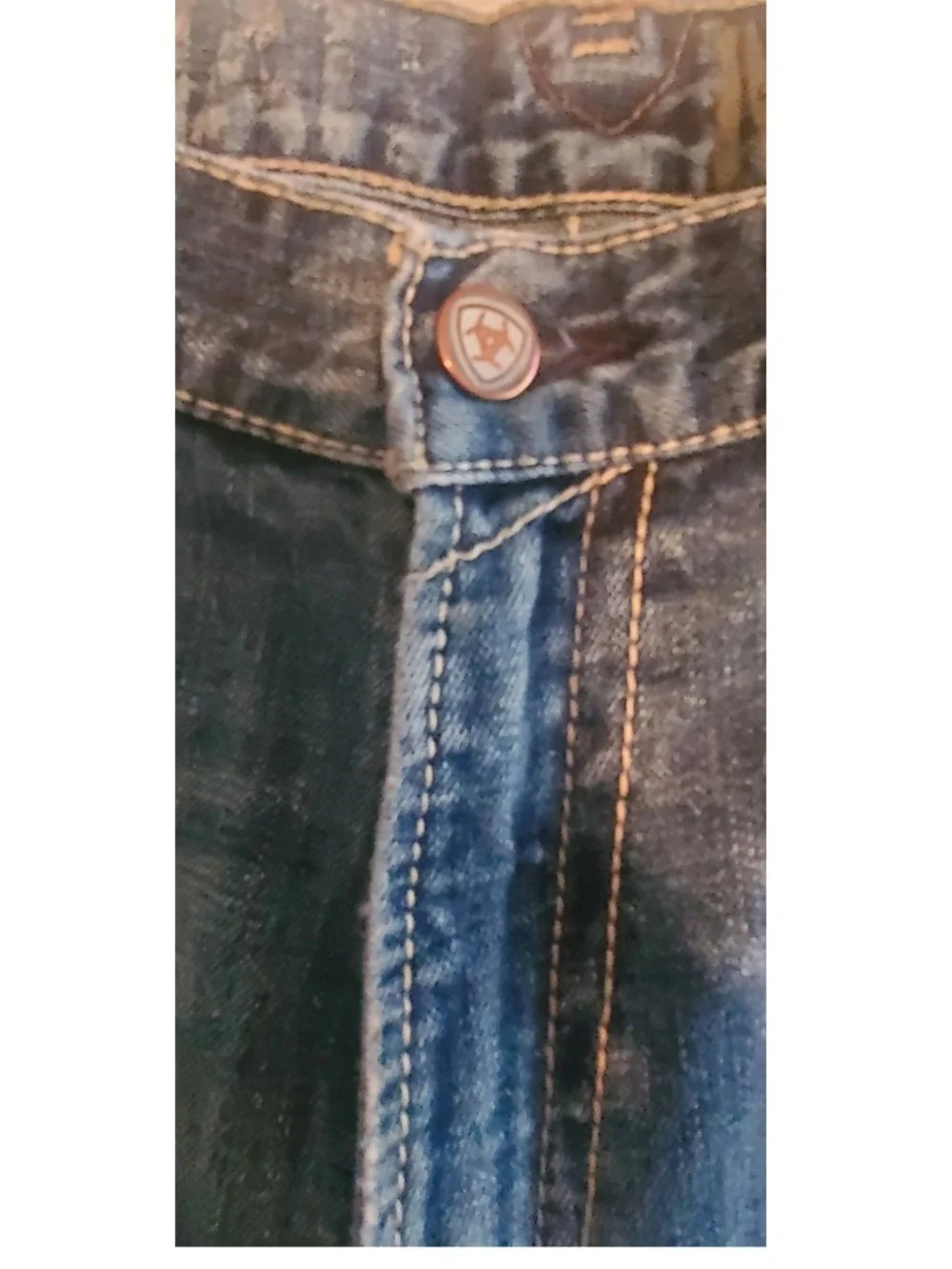 Ariat Men's Straight-Leg Distressed Jeans M5 Gulch Medium Wash 36 X 32